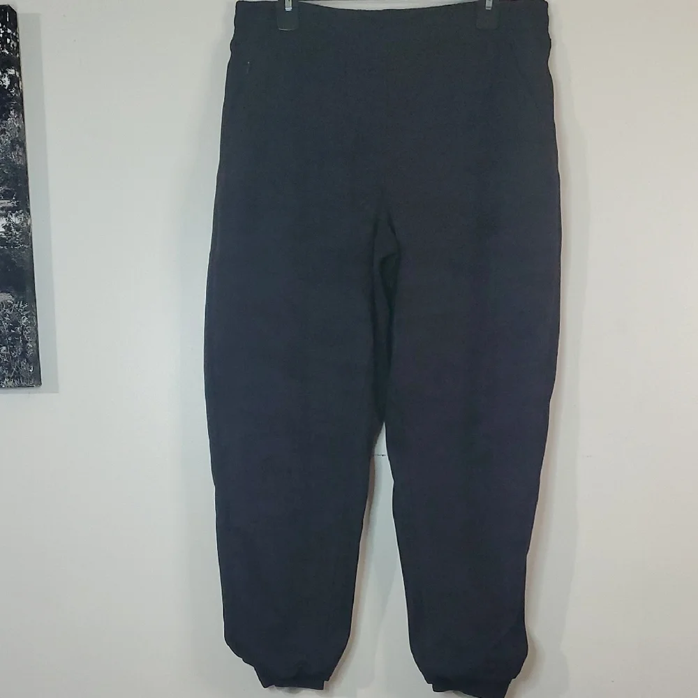 Athleta Brooklyn Lined Black Camo Joggers Size 14 - Picture 1 of 16